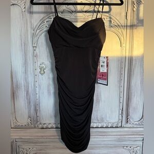 Emerald Sundae Strapless Black Dress